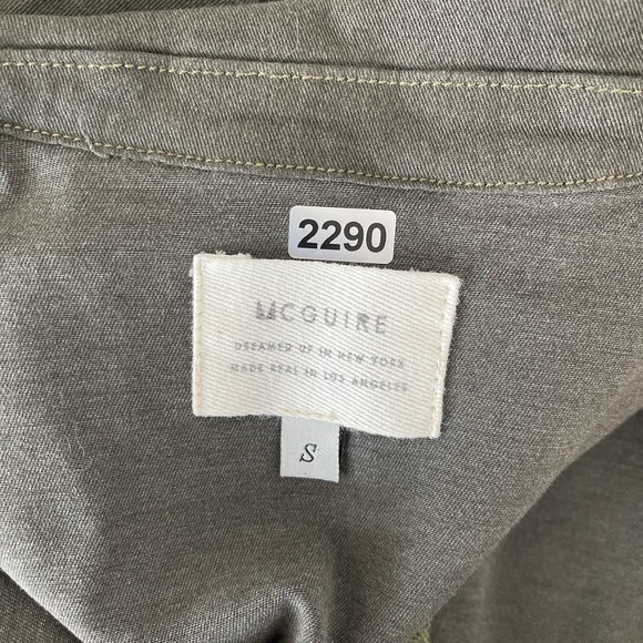 Mcguire Denim x Revolve Jacket Women S 'Paradiso' Twill Moto Stretch Gray Crop - Picture 7 of 9
